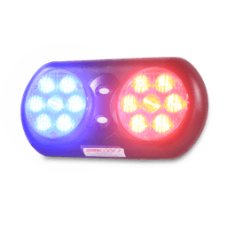 Visera Interior Rojo/Azul 11" de 14 LED con velcro para anclaje en la visera del vehículo, Lente de color