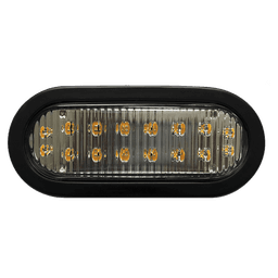 Luz direccional LED ovalada ambar con montaje de ojal  de 7.5 pulgadas