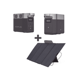 Kit de Estación de Energía Portátil 1024Wh + Batería Externa 1024Wh + Panel Solar Flexible 400W (2024Wh Totales)