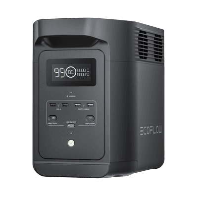 Estación de Energía Portátil de 980Wh Litio LFP / 10 Puertos AC 500 W (Max. 1000W) / 2 USB-C 100W / Cargador de Coche 10A a 12.6V / Conectividad WiFi y Bluetooth (App) / Carga Solar 500W Max.