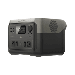 EcoFlow River 2 Max | Estación de Energía Portátil 512Wh Litio LFP / 4 AC 500 W (Max. 1000W) / 1 USB-C 100W / 3 USB -A 12W / Cargador de Coche 8A a 12 o 24V / Conectividad WiFi y Bluetooth (App) / Carga Solar 220W Max.