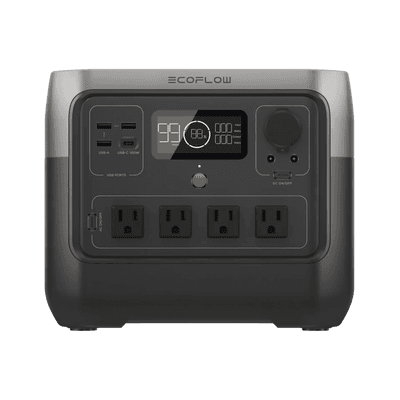 EcoFlow River 2 Pro | Estación de Energía Portátil 768Wh Litio LFP / 4 AC 800W (Max. 1600W) / 1 USB-C 100W / 3 USB -A 12W / Cargador de Coche 10A, 126W Max. / Conectividad WiFi y Bluetooth (App) / Carga Solar 220W Max.