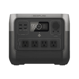 EcoFlow River 2 Pro | Estación de Energía Portátil 768Wh Litio LFP / 4 AC 800W (Max. 1600W) / 1 USB-C 100W / 3 USB -A 12W / Cargador de Coche 10A, 126W Max. / Conectividad WiFi y Bluetooth (App) / Carga Solar 220W Max.