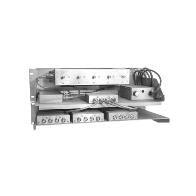 Multiacoplador con Preselector 300-512 MHz, 12 Canales, 3-10 MHz, N Hembras.