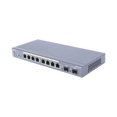 Switch PoE Administrable de 8 puertos Gigabit 802.3 af de 61.6 W y Controlador para 50 Puntos de Acceso Serie Neutron/EnTurbo.