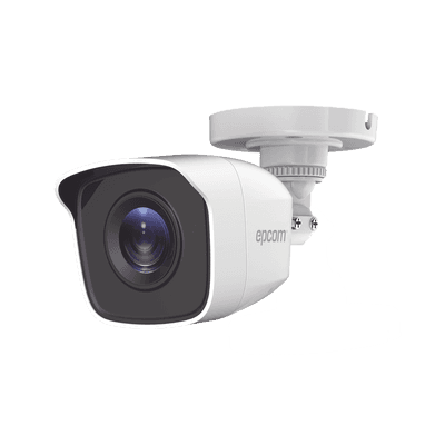 Bala TURBOHD 2 Megapíxeles (1080p) / Gran Angular 103° / Lente 2.8 mm / IR EXIR Inteligente 20 mts / Exterior IP66 / dWDR / TVI-AHD-CVI-CVBS / Policarbonato