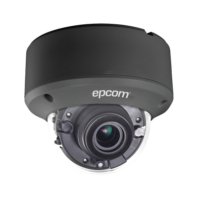 Domo TURBOHD 3 Megapixel  / METÁLICA / Lente Mot. 2.8 a 12 mm / IR EXIR Inteligente 40 mts / WDR 120 dB / Antivandalica IK10 / Exterior IP66