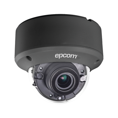 Domo TURBOHD 1080p / METÁLICA / Lente Mot. 2.8 a 12 mm / IR EXIR Inteligente 40 mts / WDR 120 dB / Antivandalica IK10 / Exterior IP66