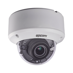 Domo TURBOHD 1080p / METÁLICA / Lente Mot. 2.8 a 12 mm / IR EXIR Inteligente 40 mts / WDR 120 dB / Antivandalica IK10 / Exterior IP66 / 12 Vcc 