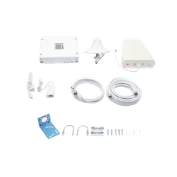 Kit Amplificador de Señal Celular 5G, 4G, 3G, VoLTE y Voz convencional. Funciona con Todos los Operadores. Soporta Múltiples Dispositivos y Tecnologías. Hasta 1200 metros cuadrados de Cobertura