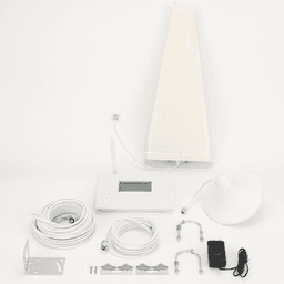 Amplificador de Señal Celular / Doble Banda 850 y 1900 MHz / Ganancia 70 dB / Cobertura 600 m² / 2G y 3G / Kit Completo