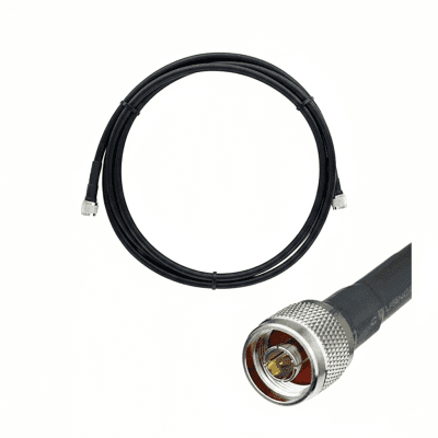 Jumper Coaxial con Cable epcom405 | Conector N Macho en los extremos | 9 metros de longitud.