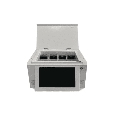 Estación de Descarga para Cámaras Corporales | 8 Canales de Conexión | Descarga Simultanea | Pantalla Táctil | Almacenamiento Hasta 12TB | Carga y Copia de Seguridad Automática | Compatible con Body Cam XMR-R3.