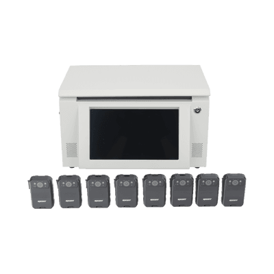 Kit de descarga simultanea para Bodycam | Estación de descarga XMRA8R3 | 8 X Bodycam  XMRR3