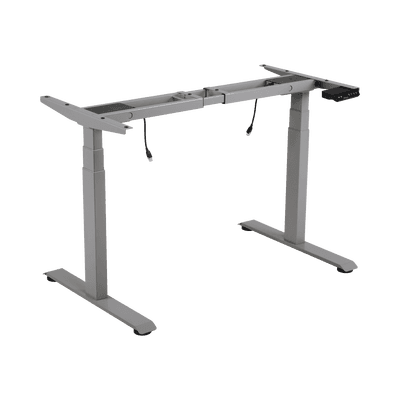 Base de Escritorio Motorizado Profesional / Altura Ajustable 60-125cm / Estructura Estable / Funcionamiento Suave / 3 Preset de Posiciones / Color Gris / Soporta hasta 100Kg de carga 