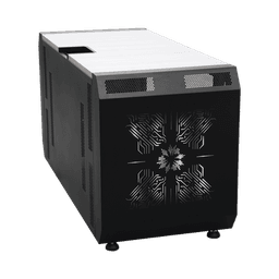 Consola Profesional para Monitoreo o Computo | Ranura para Base de Monitores | Microperforaciones | Luces LED Decorativas | Tomacorriente HTCM1U10C | Tapas Organizadoras de Cables | Niveladores | Rack para Montaje de Equipos | Ranura Pasaca