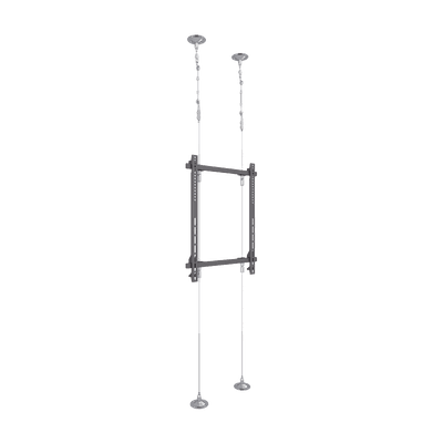 Montaje cableado de acero| suelo a techo| capacidad maxima de carga 30kg| para pantallas de 32" ~ 65"| VESA 100 x 100 a 400 x 600