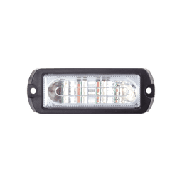 Luz Auxiliar Ultra Brillante X13 de 4 LEDs, color Ámbar, con mica transparente.