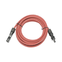 Cable Fotovoltaico, 2.5 m, Rojo, Calibre 10 AWG con Terminal MC4-M en Ambos Extremos