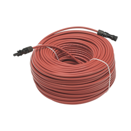 Cable Fotovoltaico 100 m, Rojo, Calibre 10 AWG con Terminales MC4 en Ambos Extremos