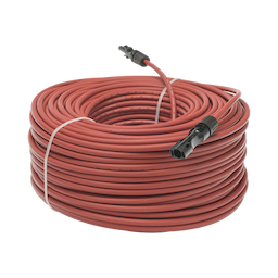 Cable Fotovoltaico 100 m, Rojo, Calibre 10 AWG con Terminales MC4 en Ambos Extremos