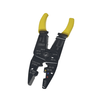  Pinza Cortacables / Pelacables 10 a 22 AWG con Plegador de Conectores.