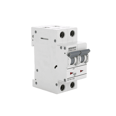 Protección Térmica 2P, 32A,  Corriente Alterna  400 V CA para Aplicación Fotovoltaica Montaje Riel DIN