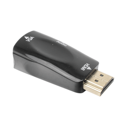 Adaptador (Convertidor) HDMI a VGA  / HDMI Macho a VGA Hembra / Resolución 1920x1080 @ 60Hz  / Adaptador de Audio de 3.5 mm / Chapado en Níquel