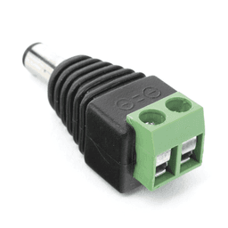 Adaptador Macho Tipo Jack de 3.5 mm Polarizado de 12 Vcc / Terminales Tipo Tornillo / Polarizado (+/-) / Ideal para Cámaras de Video Vigilancia. 