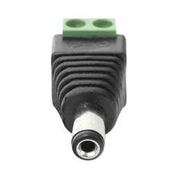 Adaptador Macho Tipo Jack de 3.5 mm Polarizado de 12 Vcc / Terminales Tipo Tornillo / Polarizado (+/-) / Ideal para Cámaras de Video Vigilancia. 