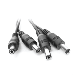 Cable con Conector Jack Hembra de 3.5 mm con 4 Salidas de Jack Macho (Divisor de energía)  / TIPO PULPO / 4 Conectores Macho / 1 Conector Hembra / Jack de 3.5mm