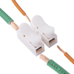 Conector tipo PUSH de 2 Contactos / Para una Conexión Rápida / Puentes de Cables