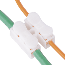 Conector tipo PUSH de 2 Contactos / Para una Conexión Rápida / Puentes de Cables