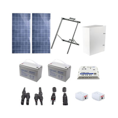 Kit Solar de 28 W con PoE Pasivo 24 Vcc para 2 Radios de Ubiquiti airMAX, Cambium ePMP