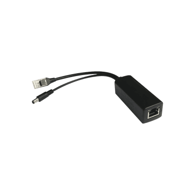 Cable divisor PoE pasivo de 48-55 Vcc @ 12 Vcc, 2 A. Aplicaciones como adaptar micrófonos en cámaras IP