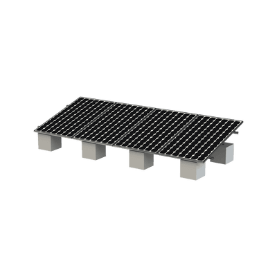 Montaje para Panel Solar, Riel "8" de 5400mm para Módulos con Espesor de 35mm, Velocidad de Viento Máx. 136km/h (20° a 45°)