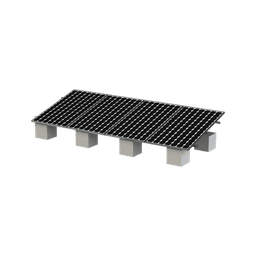 Montaje para Panel Solar, Riel "8" de 5400mm para Módulos con Espesor de 35mm, Velocidad de Viento Máx. 136km/h (20° a 45°)