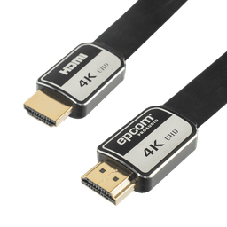 Cable HDMI de 1m | Alta Definición | Version 2.0 | Alta velocidad 18Gbps | 4K@60Hz | Conectores Chapados en Oro | Tipo Plano