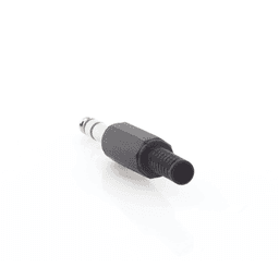 Conector macho de 6,3 mm con funda de plastico (estereo) 