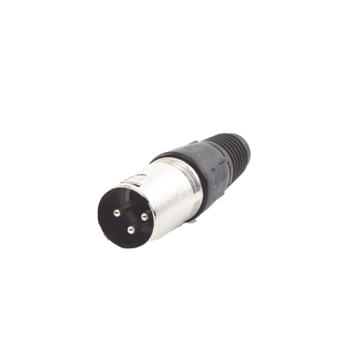 Conector XLR 3 Pines Macho | Ideal para Conexiones de Micrófonos, Mezcladoras | Equipo de Audio Profesional