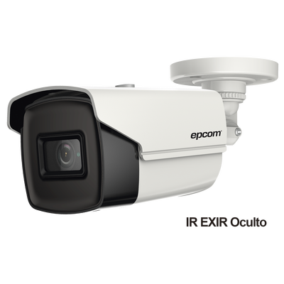 Bala TURBOHD 4K (8 Megapixeles) / Gran Angular 102º / Lente 2.8 mm / Exterior IP67 / IR EXIR 60 mts / dWDR