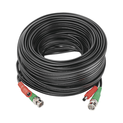 Cable coaxial ( BNC RG59 ) + Alimentación / SIAMÉS / 20 Metros / 100 % COBRE / Para Cámaras 4K  / Uso interior y exterior