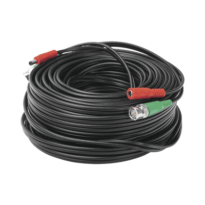 Cable coaxial ( BNC RG59 ) + Alimentación / SIAMÉS / 30 Metros / 100 % COBRE / Para Cámaras 4K  / Uso interior y exterior