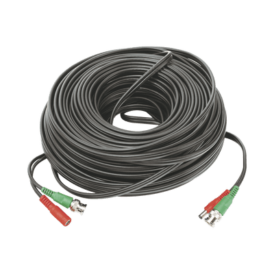 Cable coaxial ( BNC RG59 ) + Alimentación / SIAMÉS / 50 Metros / 100 % COBRE / Para Cámaras 4K  / Uso interior y exterior