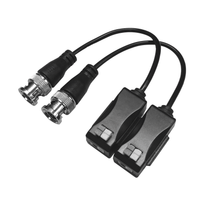 Kit de Transceptores (Baluns) con Terminal PUSH SUPERIOR PIG TAIL en ambos conectores, Resolución 4K , Cable flexible COAXIAL Blindado / COAXITRON / AUDIO POR COAXITRON  /Conector 100% COBRE /  Calidad PREMIUM