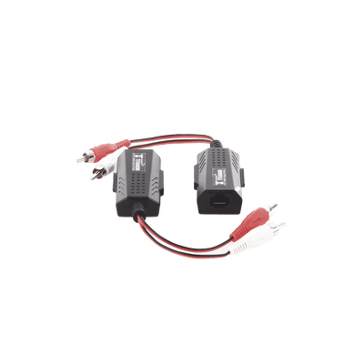 Balun Extensor de audio analogo estereo RCA a RJ45  / Distancia 800 mts/  Cable CAT5-6 / Conector 100% COBRE / protección TVS, Calidad PREMIUM