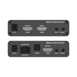 Kit Extensor HDMI hasta 700 metros con Conexión en Cascada / 4K @ 60 Hz/ 70 metros PTP con Cat 6, 6a y 7 / IPCOLOR / CERO LATENCIA / SIN COMPRIMIR / Salida Loop / IR bidireccional / Puerto S/PDIF / Soporta ARC / Soporta 10 TT-676-Rx.