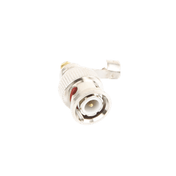 Conector BNC macho en 75 Ohm, para cable coaxial RG-59 / Con base de alivio negra de PVC, Níquel/ Oro/ PTFE.