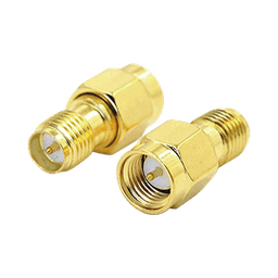 Adaptador de SMA Macho a SMA Hembra Inverso, Oro/ Oro/ Teflón,