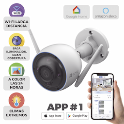 Bala WiFi / 5MP (3K) / Detección humana / Detección de Vehiculo / Sirena / Luz Parpadeante / Colores en Oscuridad / Micro SD / Uso en Exterior